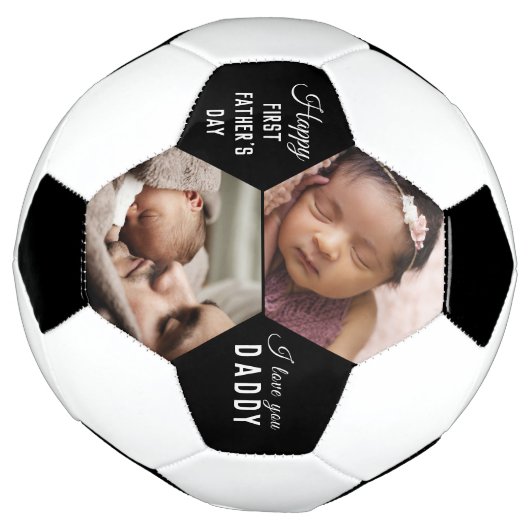 Daddy Baby 2 Foto Collage Fußball (Gedreht)