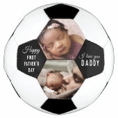 Daddy Baby 2 Foto Collage Fußball (Vorderseite)