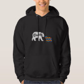 Daddy Bear Autism Awareness Liebe Support Family A Hoodie (Vorderseite)