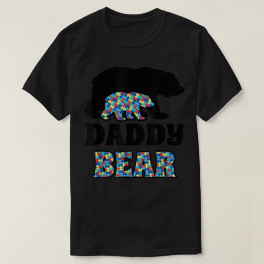 Daddy Bear Autismus Bewusstsein T-Shirt (Design vorne)