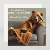 Daddy Bear Beauty Sleep Vathon Day Card (Vorne/Hinten)