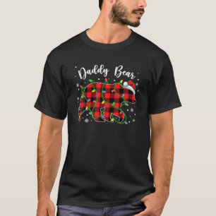 Daddy Bear Buffalo Karierten Weihnachtsbaum Weihna T-Shirt