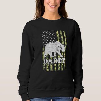 Daddy Bear Camping Wandern Camouflage USA Sweatshirt