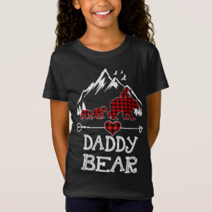 Daddy Bear Christmas Pajama Red Kariert Buffalo Fa T-Shirt
