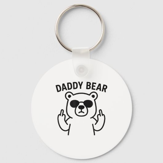 Daddy Bear Funny Gift For Men Boys Schlüsselanhänger (Vorderseite)
