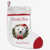 Daddy Bear Name Family Matching Weihnachts Strumpf Kleiner Weihnachtsstrumpf (Vorderseite)