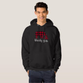 Daddy Bear Pajama Red Buffalo Pläd Hoodie (Vorne ganz)