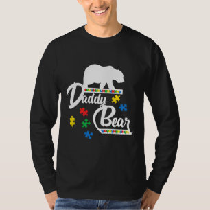 Daddy Bear Puzzle Autism Awareness Dads T-Shirt