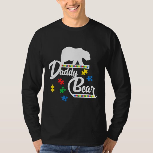 Daddy Bear Puzzle Autism Awareness Dads T-Shirt (Vorderseite)