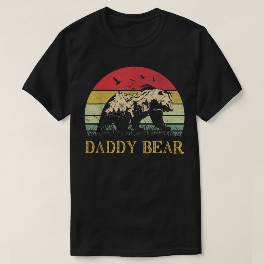 Daddy Bear Vintage T Shirt Fathers Day (Design vorne)