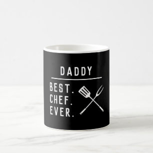 Daddy Best Koch je Black & White GRILLEN Utensils Kaffeetasse