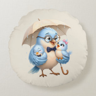 Daddy Bird Rundkissen Wohnaccessoire Rundes Kissen
