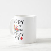 Daddy Birthday Boy Fire Truck Kleinkind Feuerwehrm Kaffeetasse (Vorderseite Links)