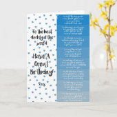 Daddy Birthday Coupons Karte (Gelbe Blume)