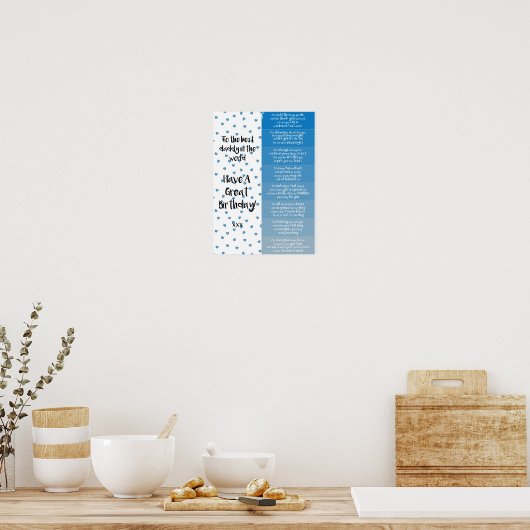 Daddy Birthday Coupons Poster (Küche)