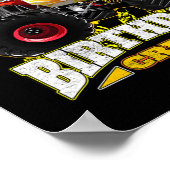 Daddy Birthday Crew Monster Truck Poster (Ecke)
