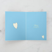 Daddy Birthday Foto blauer Gruß Karte (Innenseite)