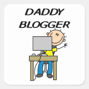 Daddy Blogger Quadratischer Aufkleber