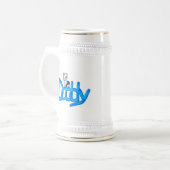 Daddy Blue Baby Bierglas (Vorderseite Links)