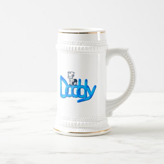 Daddy Blue Baby Bierglas (Rechts)