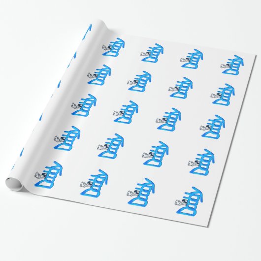 Daddy Blue Baby Geschenkpapier (Ungerollt)