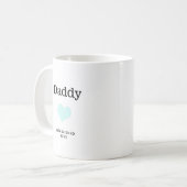 Daddy, Blue Heart, Single Foto Custom Kaffeetasse (Vorderseite Links)