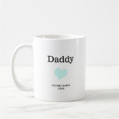 Daddy, Blue Heart, Single Foto Custom Kaffeetasse (Links)