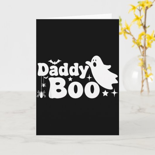 Daddy Boo Funny Ghost Halloween Family Matching Karte (Gelbe Blume)