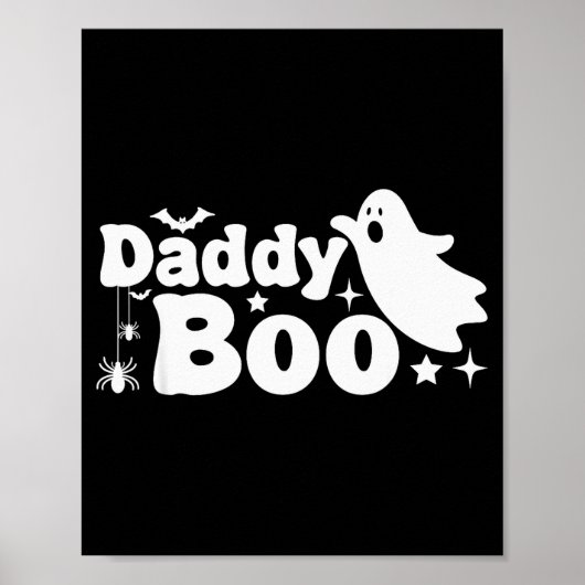 Daddy Boo Funny Ghost Halloween Family Matching  Poster (Vorne)