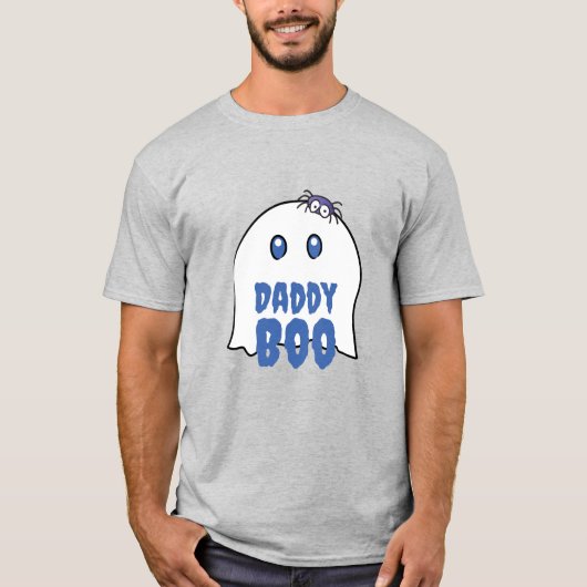 Daddy Boo Funny Halloween Ghost Spider Familie T-Shirt (Vorderseite)