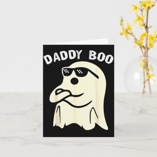 Daddy Boo Halloween Family Matching Costume Ghost Karte (Gelbe Blume)