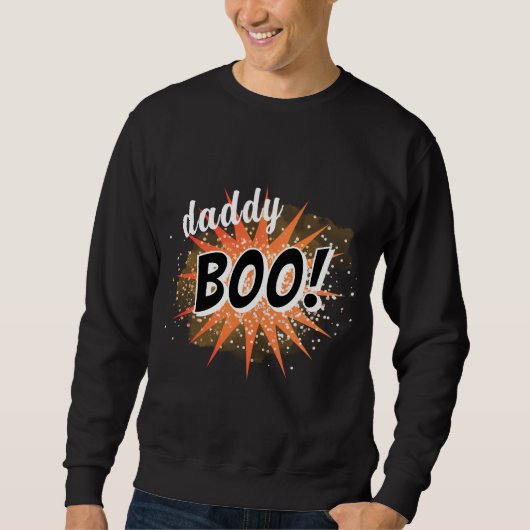Daddy Boo | Orange Halloween Sweatshirt (Vorderseite)