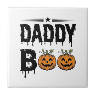 Daddy Boo Vintage Halloween-Kürbis-Shirt-Design_1 Fliese