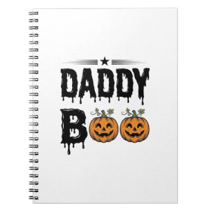 Daddy Boo Vintage Halloween-Kürbis-Shirt-Design_1 Notizblock