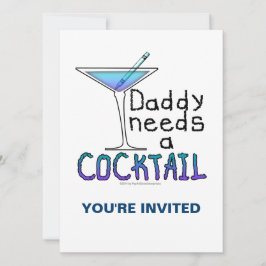 DADDY braucht einen Cocktail Einladung