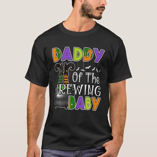 Daddy Brewing Baby Halloween Theme Baby Shower T-Shirt (Vorderseite)