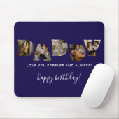 DADDY Brief Foto Collage Geburtstag Mousepad (Mit Mouse)