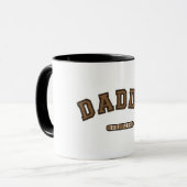 Daddy Brown Leather Est. etablierte Grafik Tasse (Vorderseite Links)