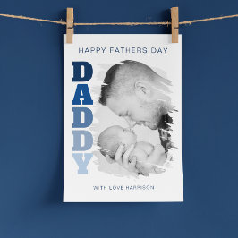 Daddy Brushed Effect Foto Vathers Day Feiertagskarte