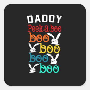 Daddy Bunny Game for Men_s Novelty Quadratischer Aufkleber