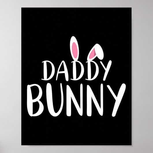 Daddy Bunny Oaster Schwangere Mama Matching Couple Poster (Vorne)