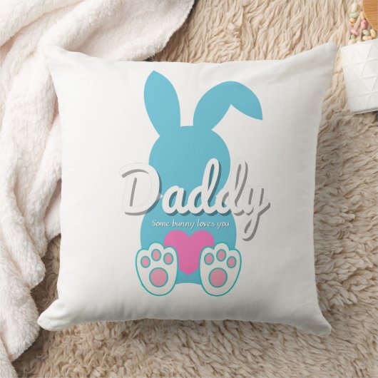 Daddy Bunny Throw Kissen - Ostergeschenk für Vater (Decke)