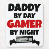 Daddy by Day Gamer by Night Mousepad (Vorne)