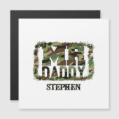 Daddy Camouflage Design mit Individuelle Name Magnetkarte (Vorne/Hinten)