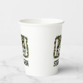 Daddy Camouflage Design mit Individuelle Name Pappbecher (Links)