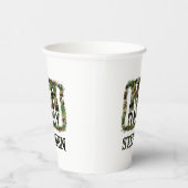 Daddy Camouflage Design mit Individuelle Name Pappbecher (Rechts)