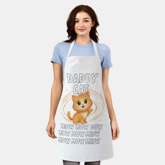 Daddy Cat Meow Spirale - Schürze (Getragen)