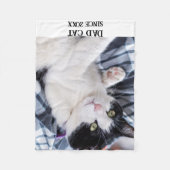 Daddy cat since Photo cute cat Fleecedecke (Vorderseite)