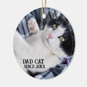Daddy cat since Photo cute cat Keramik Ornament (Links)