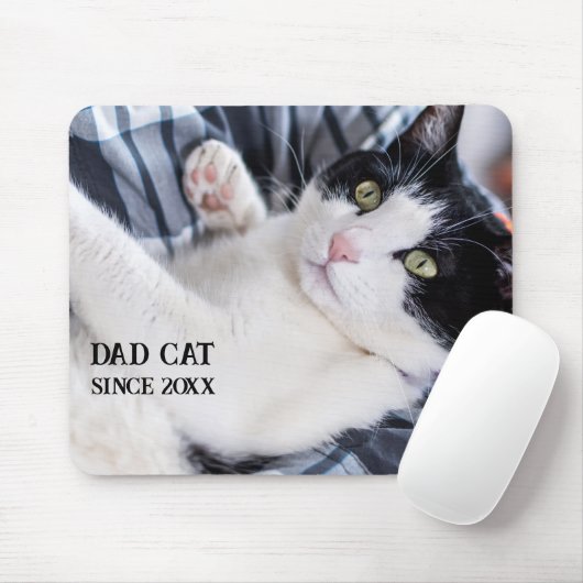 Daddy cat since Photo cute cat Mousepad (Mit Mouse)